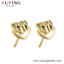 95962 xuping joyas 24k chapado en oro corazón para siempre forma pendiente de stud de moda